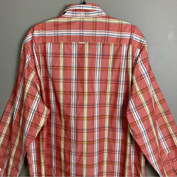 Nordstrom long sleeve plaid button down shirt men's XXL regular fit wrinkle free - Picture 7 of 12